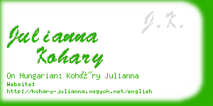 julianna kohary business card
